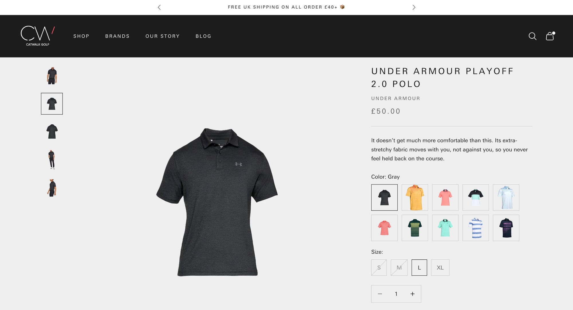 image of shopify website design for catwalk golf